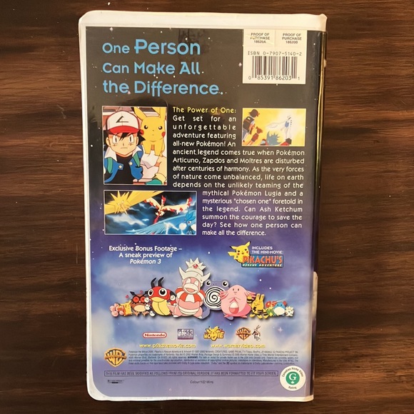 Vintage Pokémon The Movie 2000 on VHS - Picture 2 of 7
